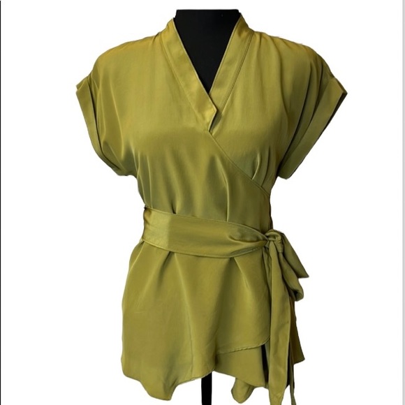 Nicole Miller Tops - Nicole Miller Silk Wrap Blouse